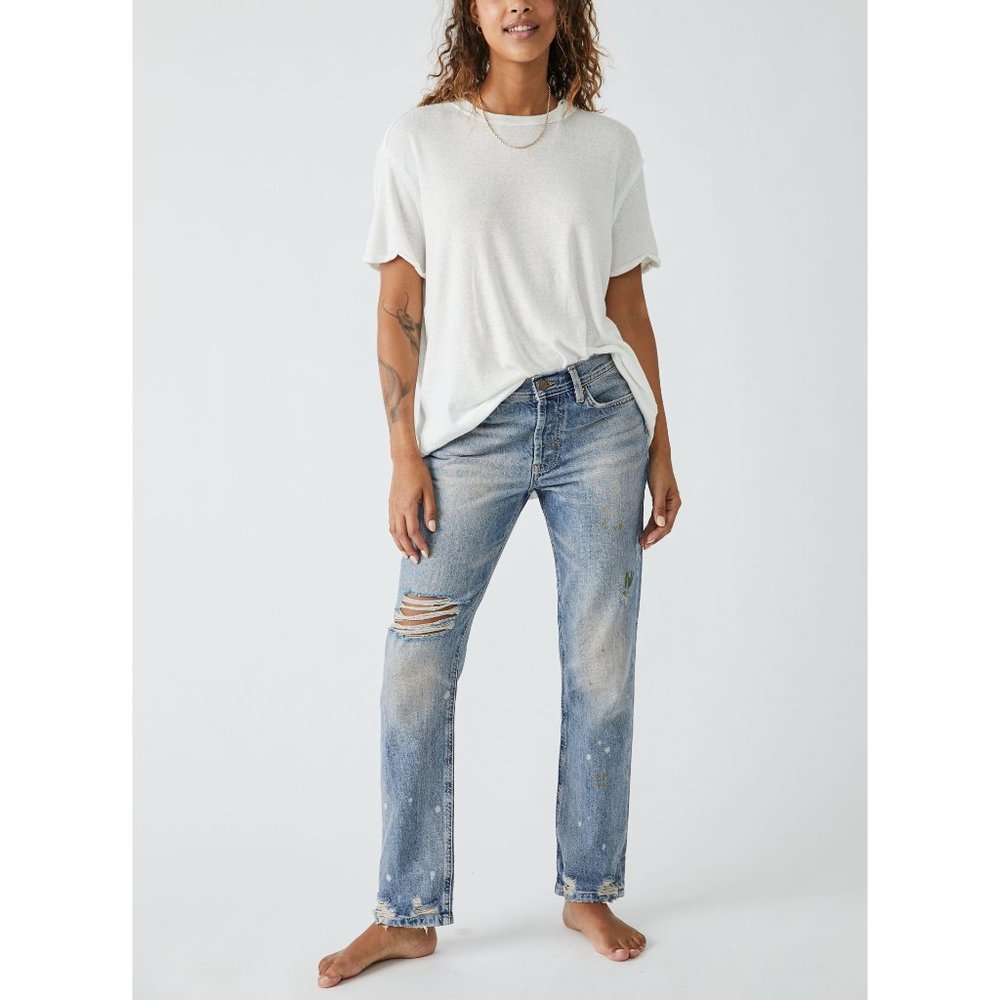 🎉LAST CHANCE🎉 FREE PEOPLE Unknown Legend Slim Jeans / Outlaw - Picture 2 of 8